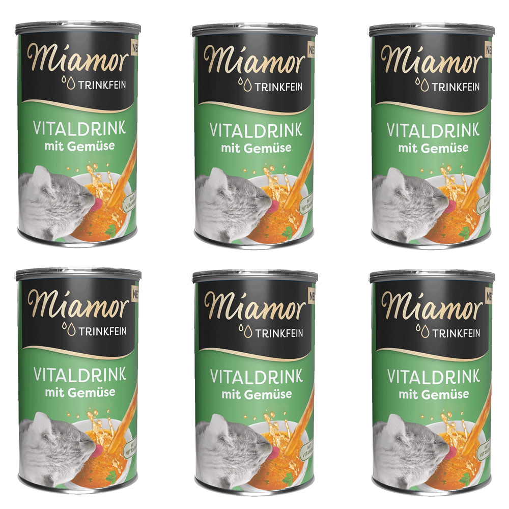 MIAMOR Vitaldrink z Warzywami Napój Zupka Nawadniająca dla Kota 6x135ml